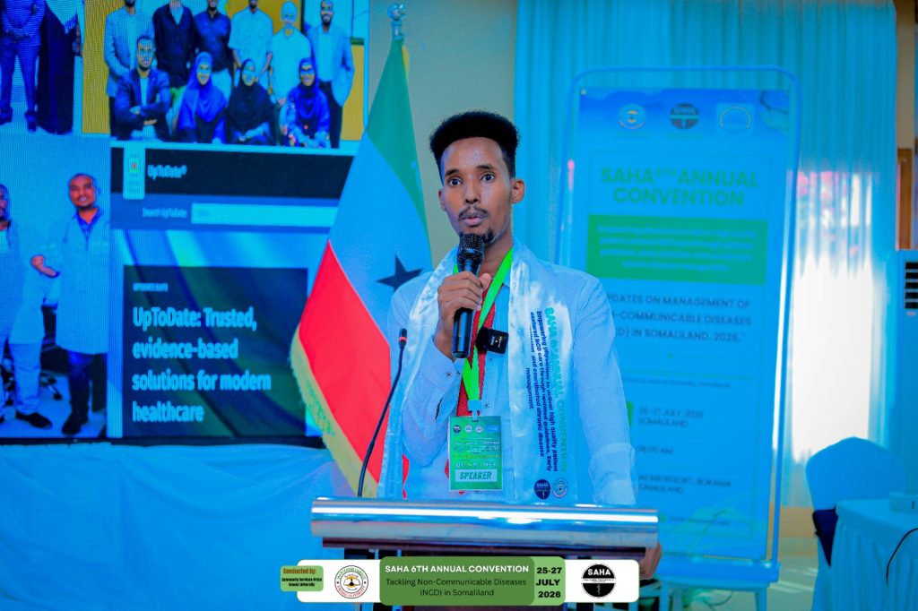 SAHA 2026: Dr. Abdihakim Mohamed Delivers Vital Progress Report on Somaliland’s NCD Clinics